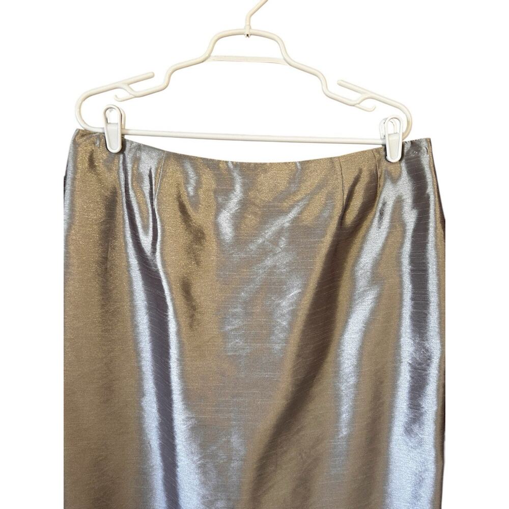 Alex Evenings Women’s Beige Satin Sequin Mother of The Bride Jacket Skirt Sz. 16 - Picture 4 of 16